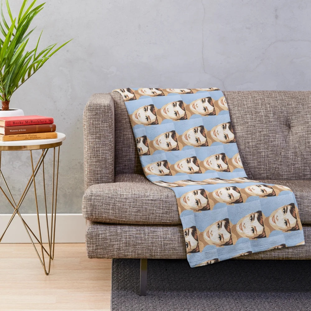 Plush pink blanket inspired by the classic style of Hollywood icon Audrey Hepburn