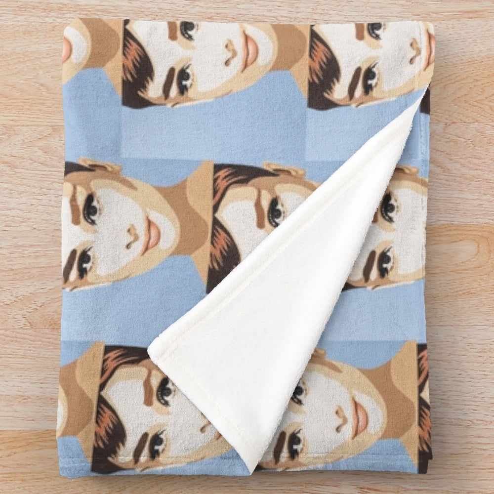 Plush pink blanket inspired by the classic style of Hollywood icon Audrey Hepburn