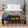 Plush blanket with soft, cozy design inspired by indie band Hippo Campus