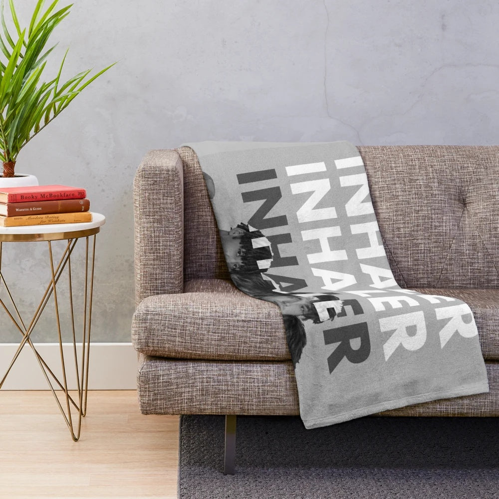 Plush blanket with indie music inspired design