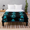 Plush blanket featuring the Blixer boss character from the video game Just Shapes and Beats
