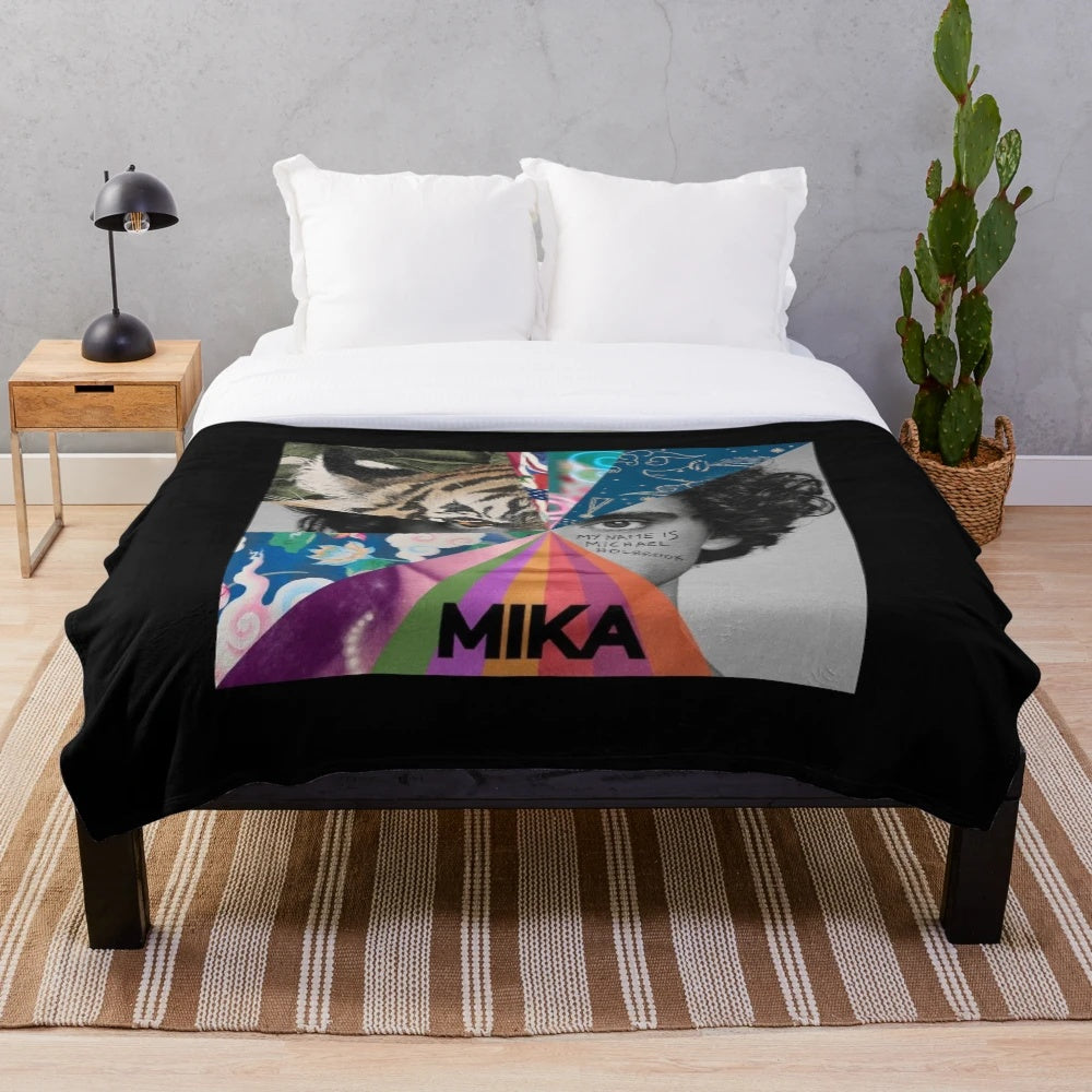 Soft plush blanket with Mika music and Michael Holbrook design