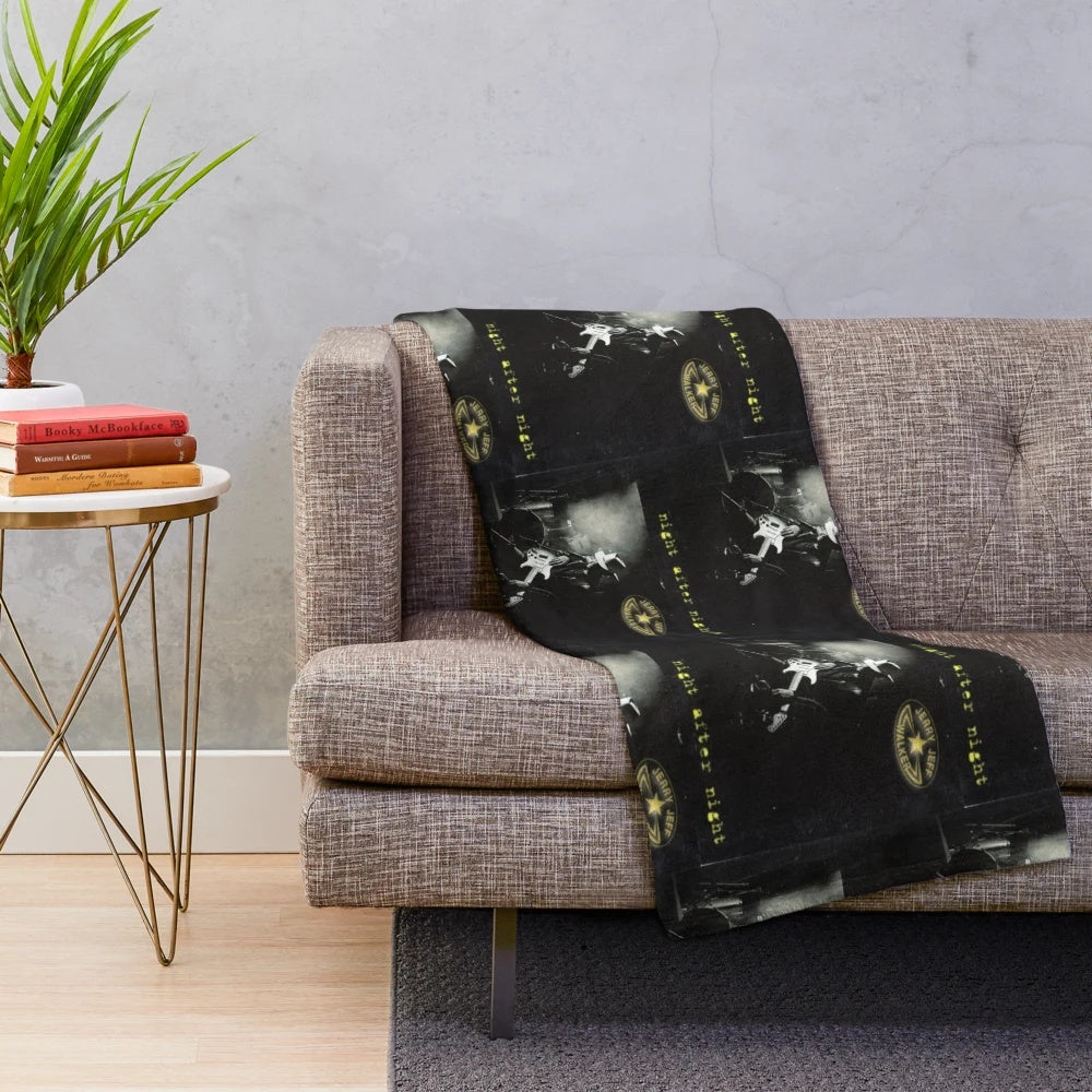 Plush blanket with "Mr. Bojangles" design
