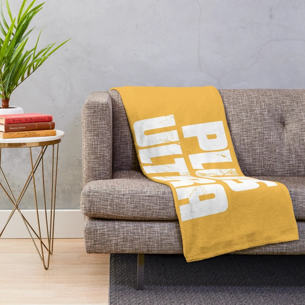 Plush blanket featuring Plus Ultra motto and My Hero Academia characters