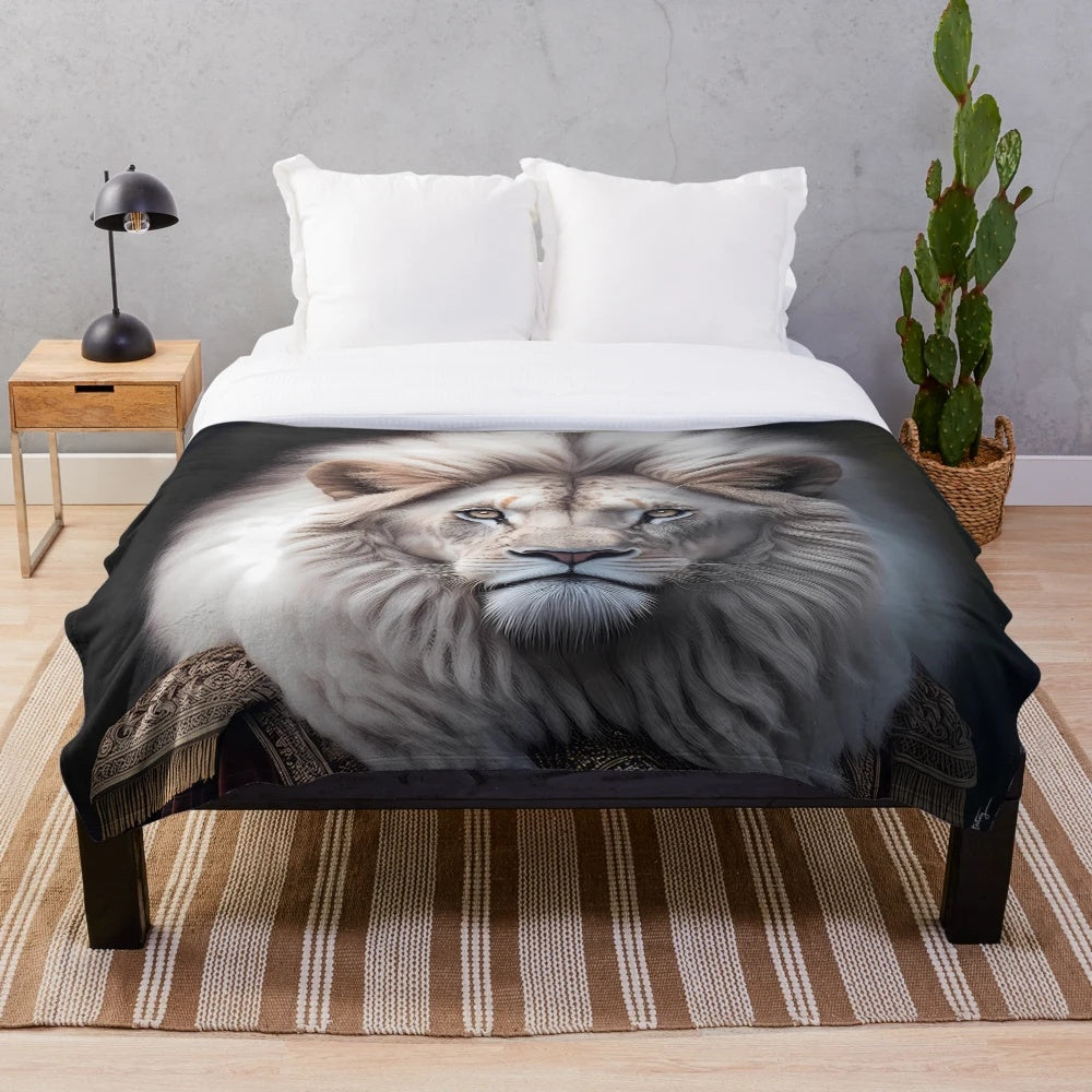 Plush animal-themed blanket featuring wildlife from Namibia