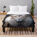 Plush animal-themed blanket featuring wildlife from Namibia