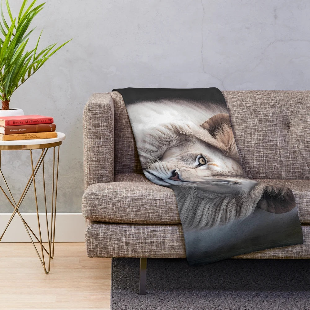 Plush animal-themed blanket featuring wildlife from Namibia