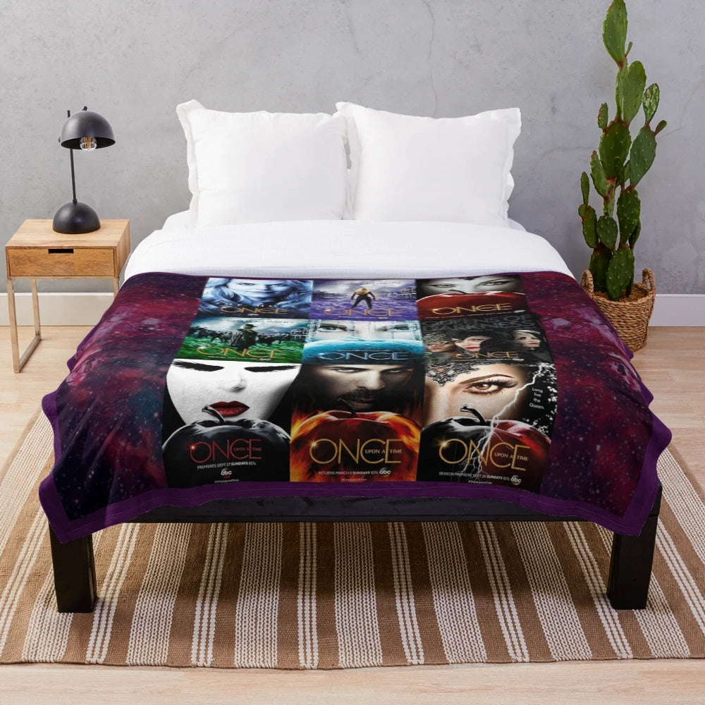 Plush blanket featuring Once Upon a Time's Evil Queen design