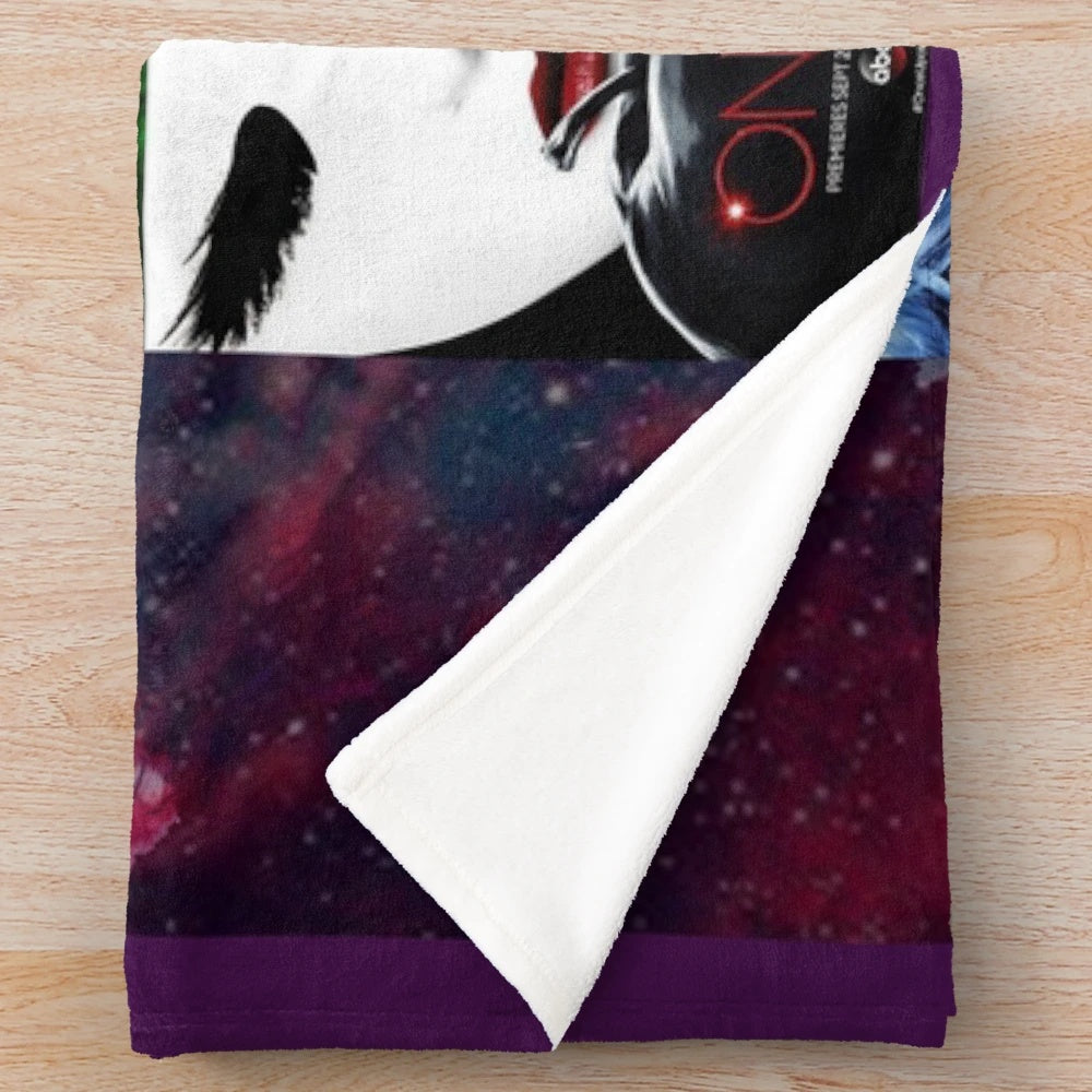 Plush blanket featuring Once Upon a Time's Evil Queen design