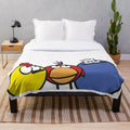 Cozy plush blanket featuring characters from the classic 2000s cartoon Peep and the Big Wide World