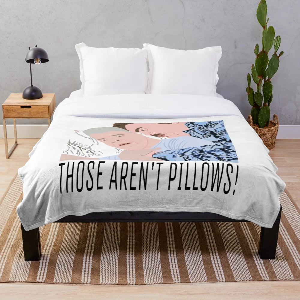 Plush blanket inspired by the classic 80s comedy "Planes, Trains and Automobiles