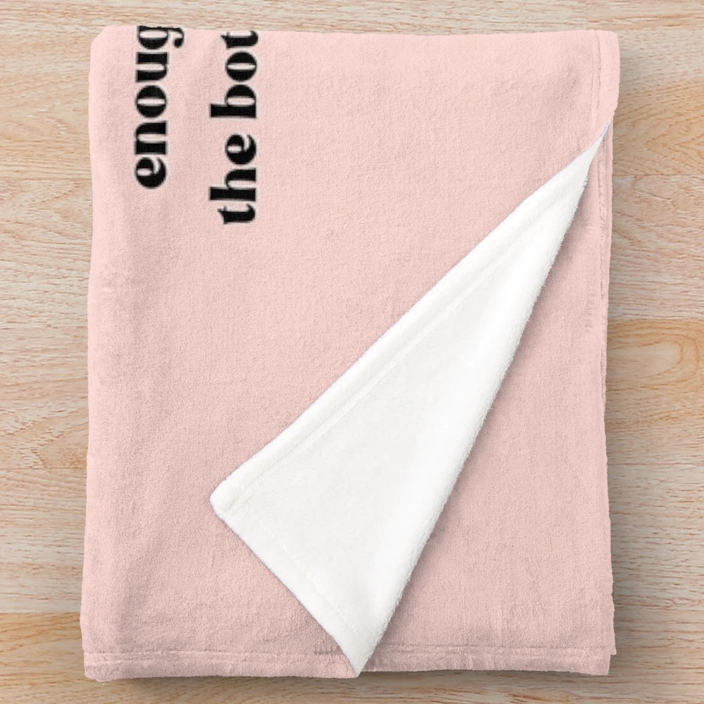 Plush blanket featuring a funny meme of Lisa Barlow from Real Housewives of Salt Lake City