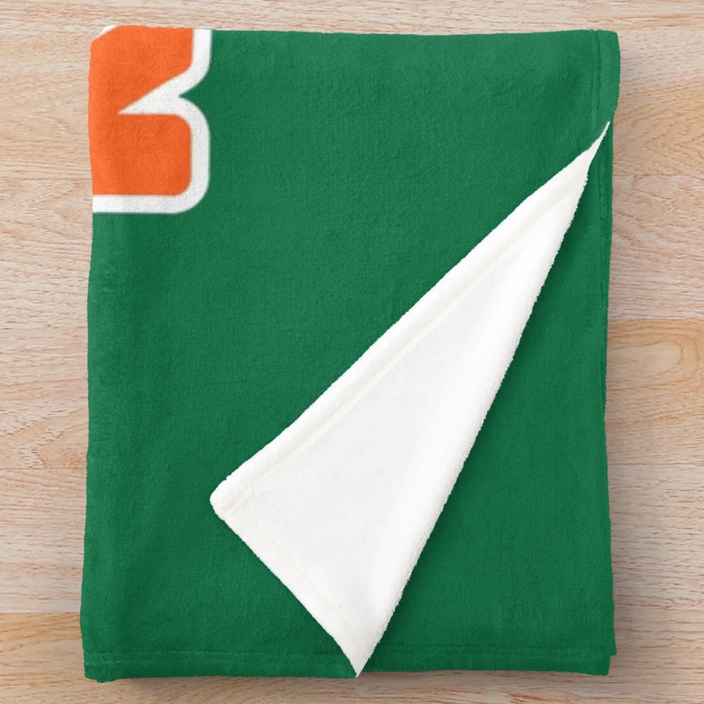 Cozy plush blanket with abstract Rec Room-inspired design