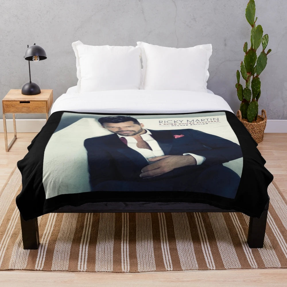 Ricky Martin plush blanket featuring album art
