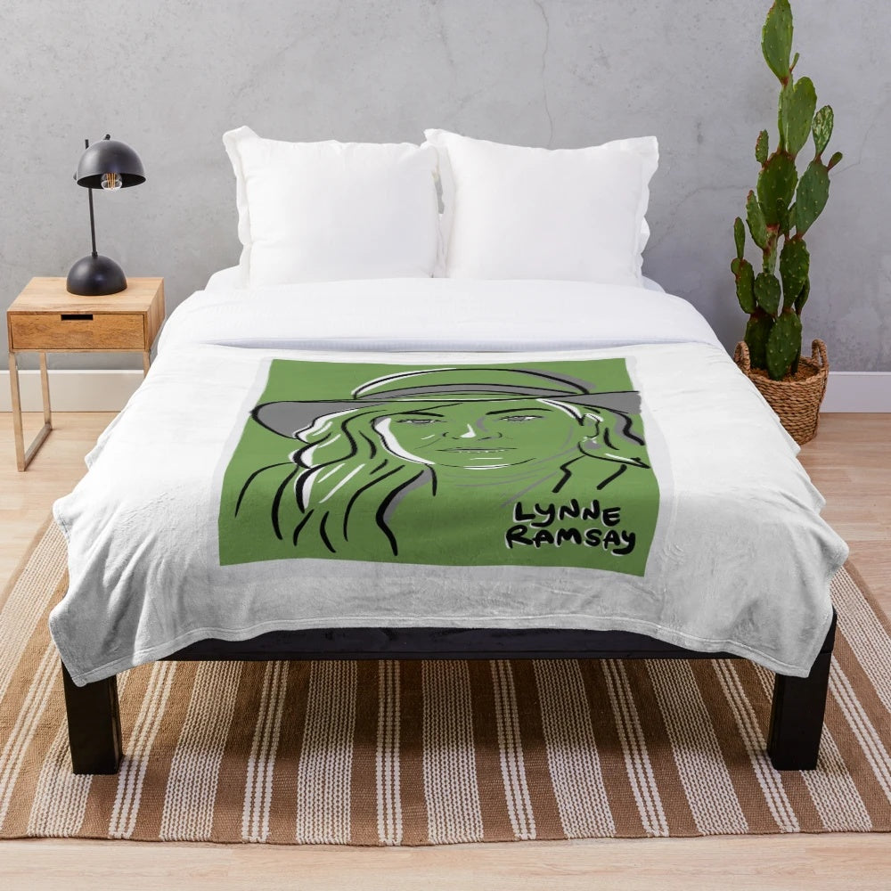 Cozy plush blanket with world cinema-inspired design