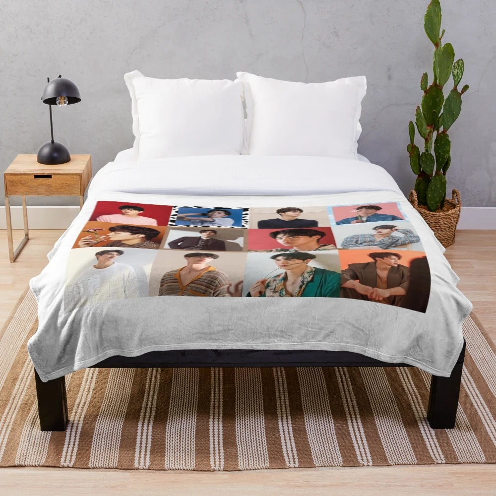 Soft plush blanket featuring Korean actor Song Kang