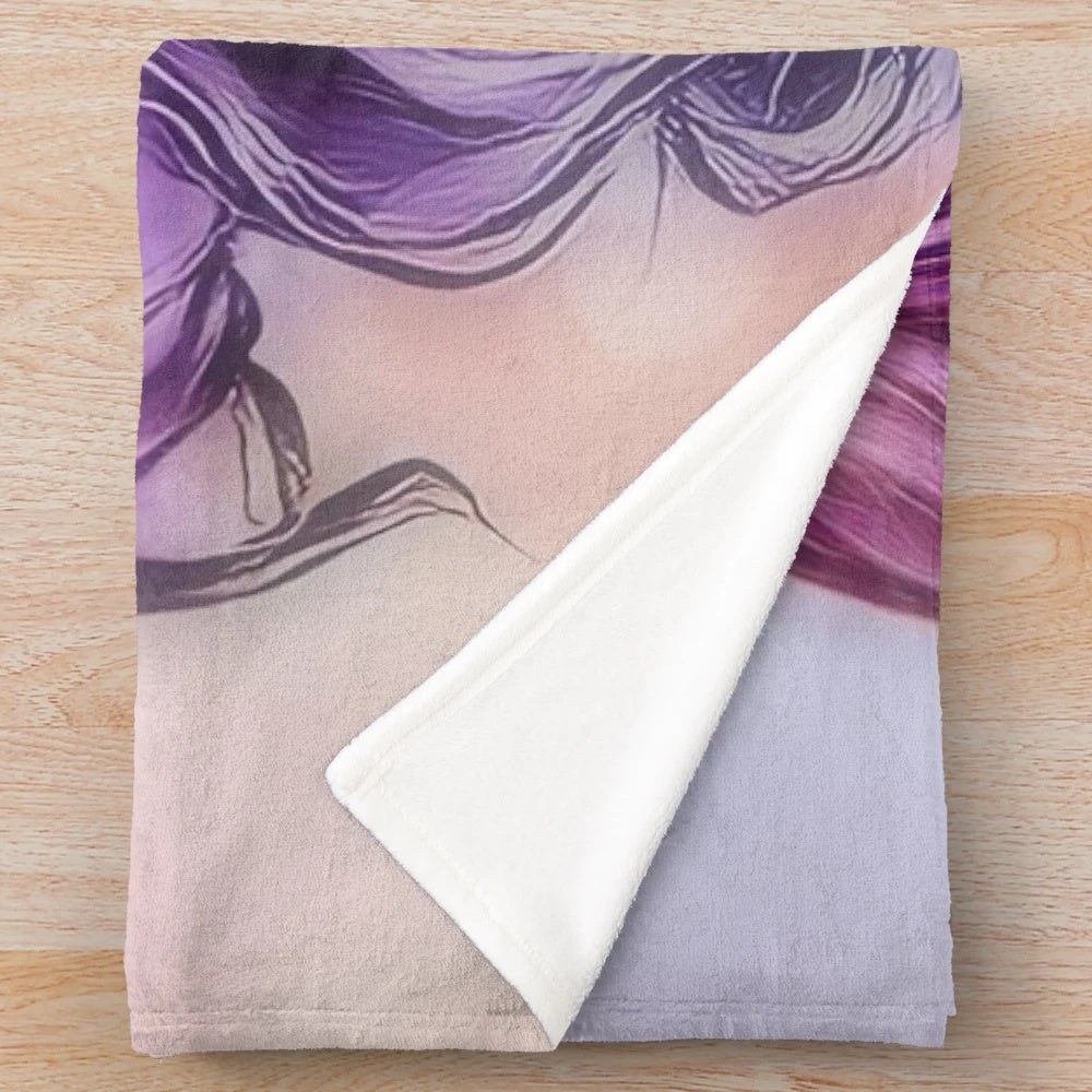 Plush blanket featuring Stana Katic, the actress from popular TV series