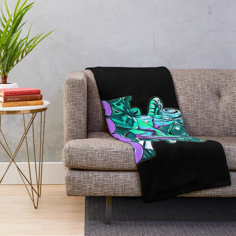 Soft and Cozy Plush Blanket with Ghost Band Inspiration