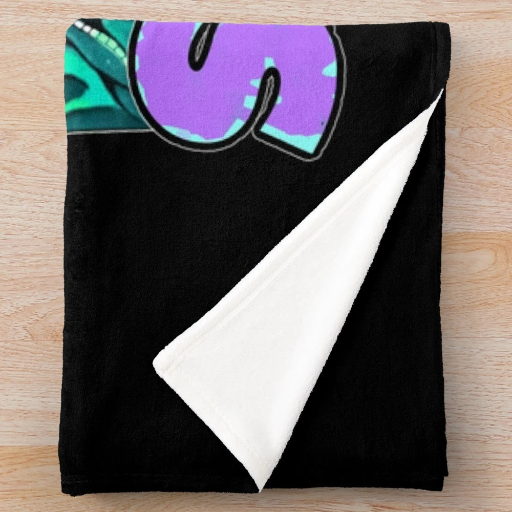 Soft and Cozy Plush Blanket with Ghost Band Inspiration