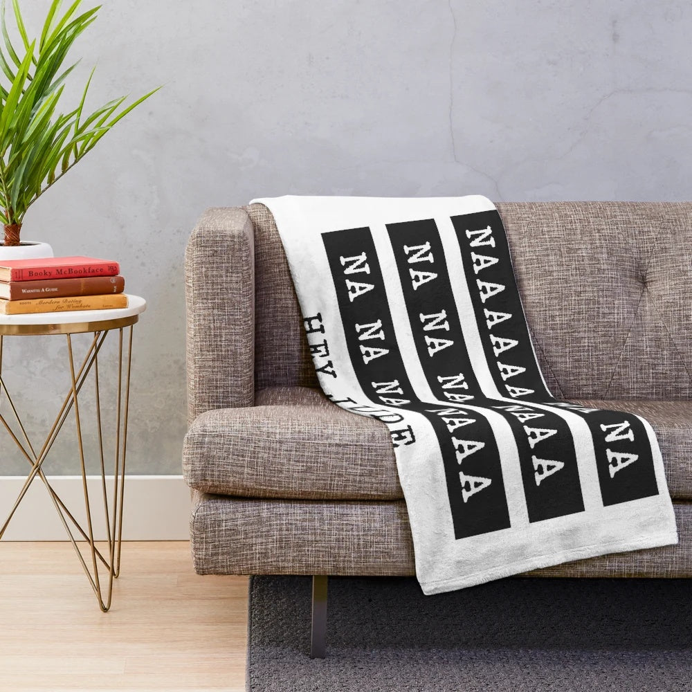 Plush blanket featuring the Beatles' classic song "Hey Jude