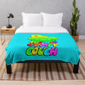 Cozy plush blanket featuring characters from the classic 90s/2000s kids TV series The Big Comfy Couch