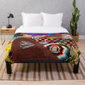 The Big Lez Show inspired plush blanket with trippy, sassy sasquatch design