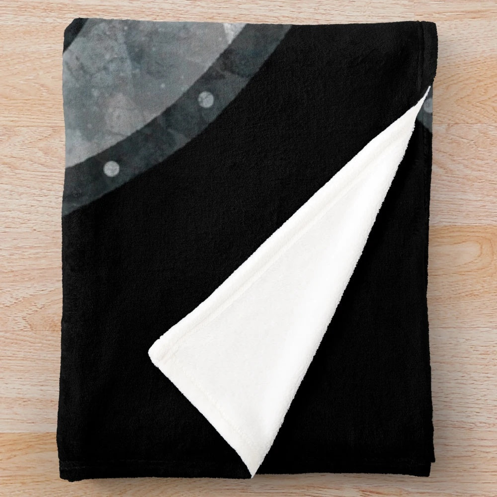 Plush blanket featuring the Brotherhood of Steel insignia from the Fallout video game series
