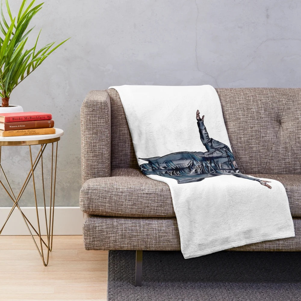 Plush blanket featuring the iconic crow design from the cult classic movie