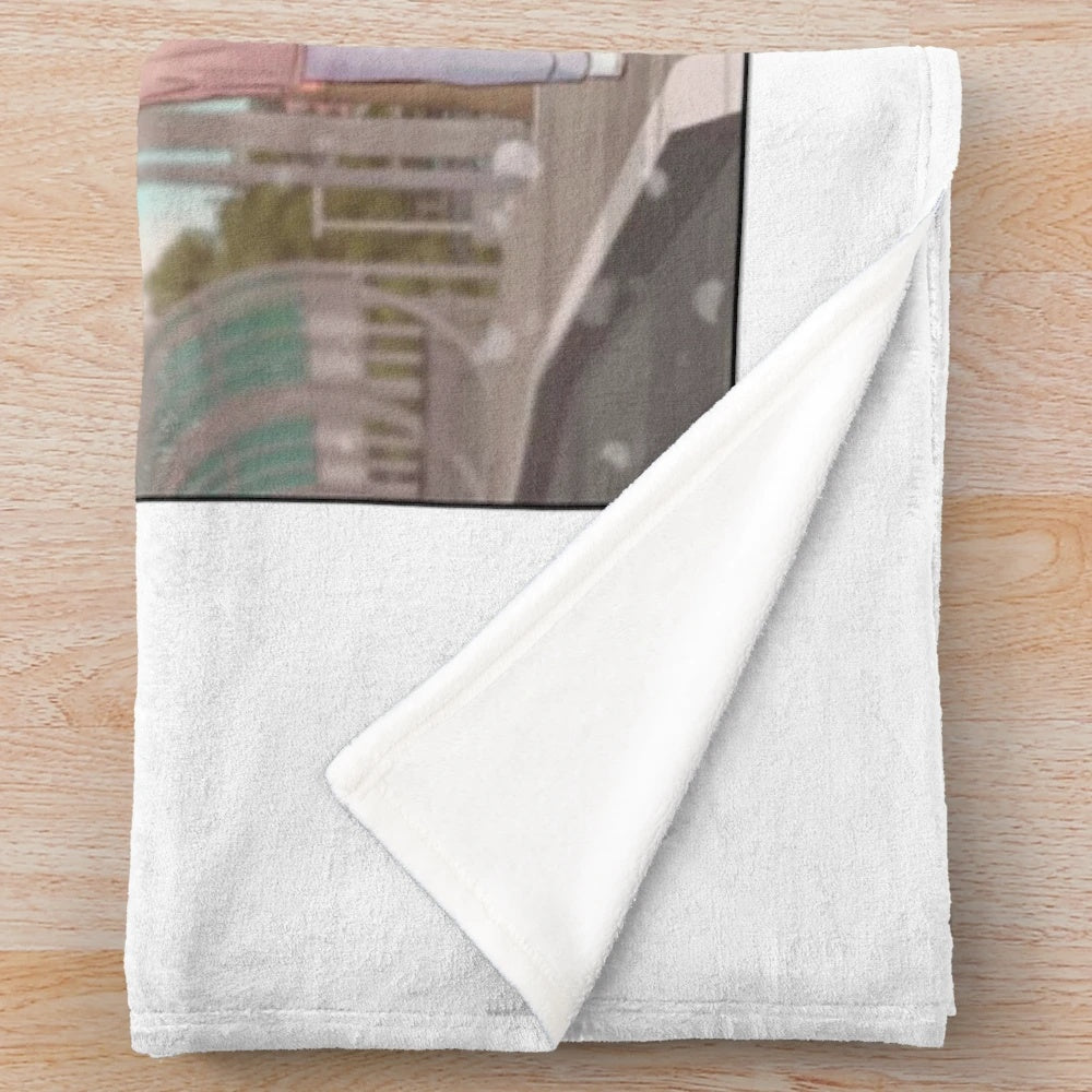 A soft, snuggly plush blanket featuring a scene from the popular Korean manhwa 'Dangerous Convenience Store