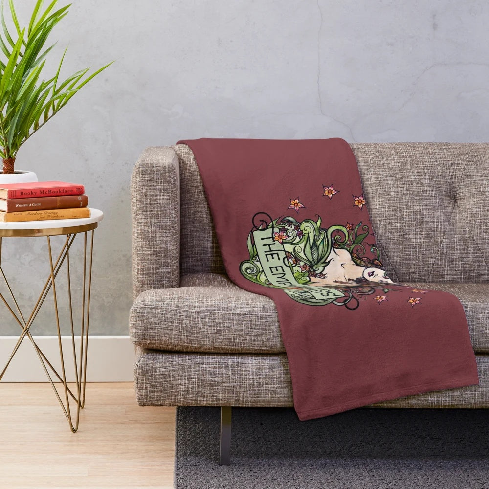 The Empress Plush Blanket featuring a tarot card design
