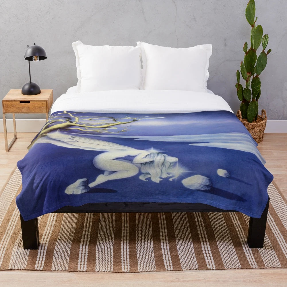 Plush fairy-themed blanket with soft, cozy design