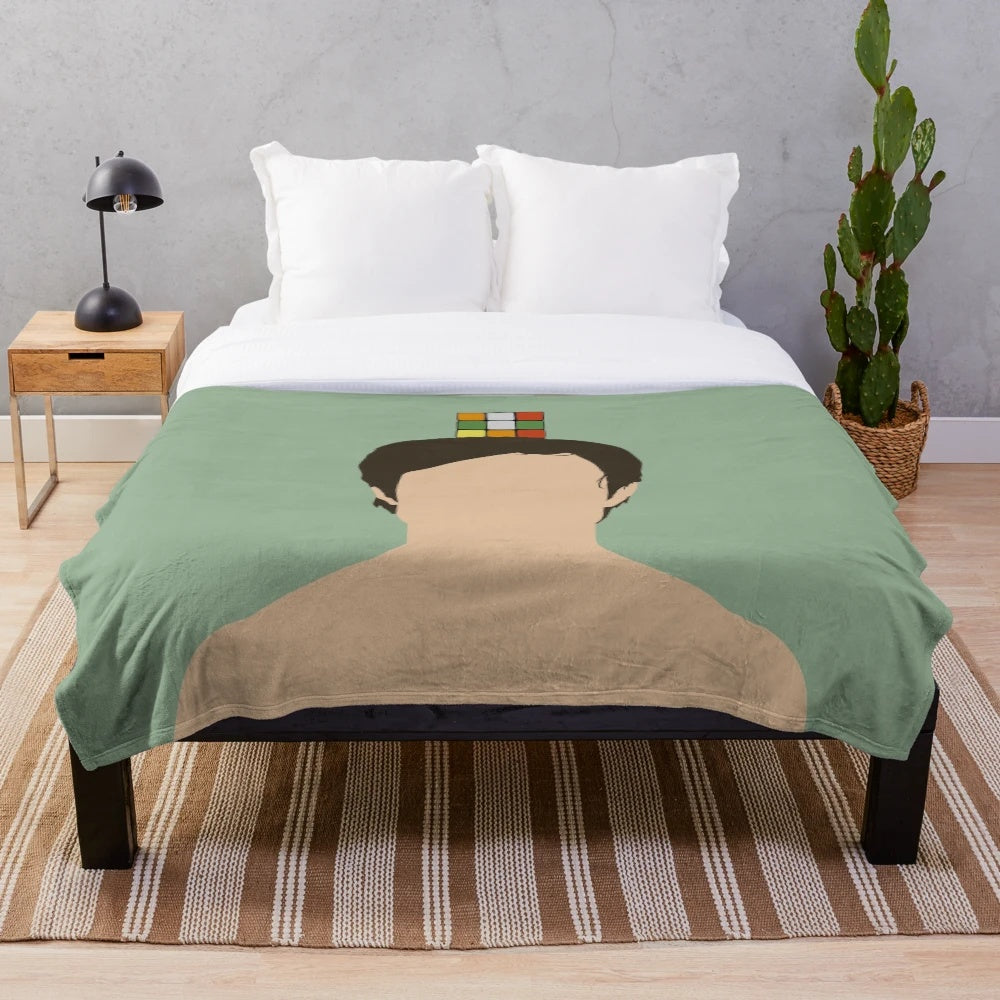 Plush blanket with a design inspired by the film "Museo