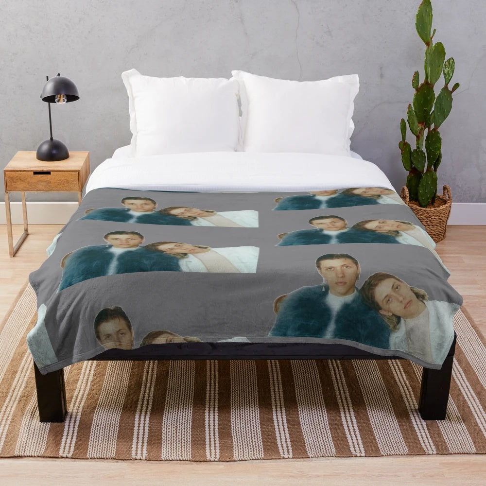 Plush blanket featuring the artwork and design of the indie band The Garden