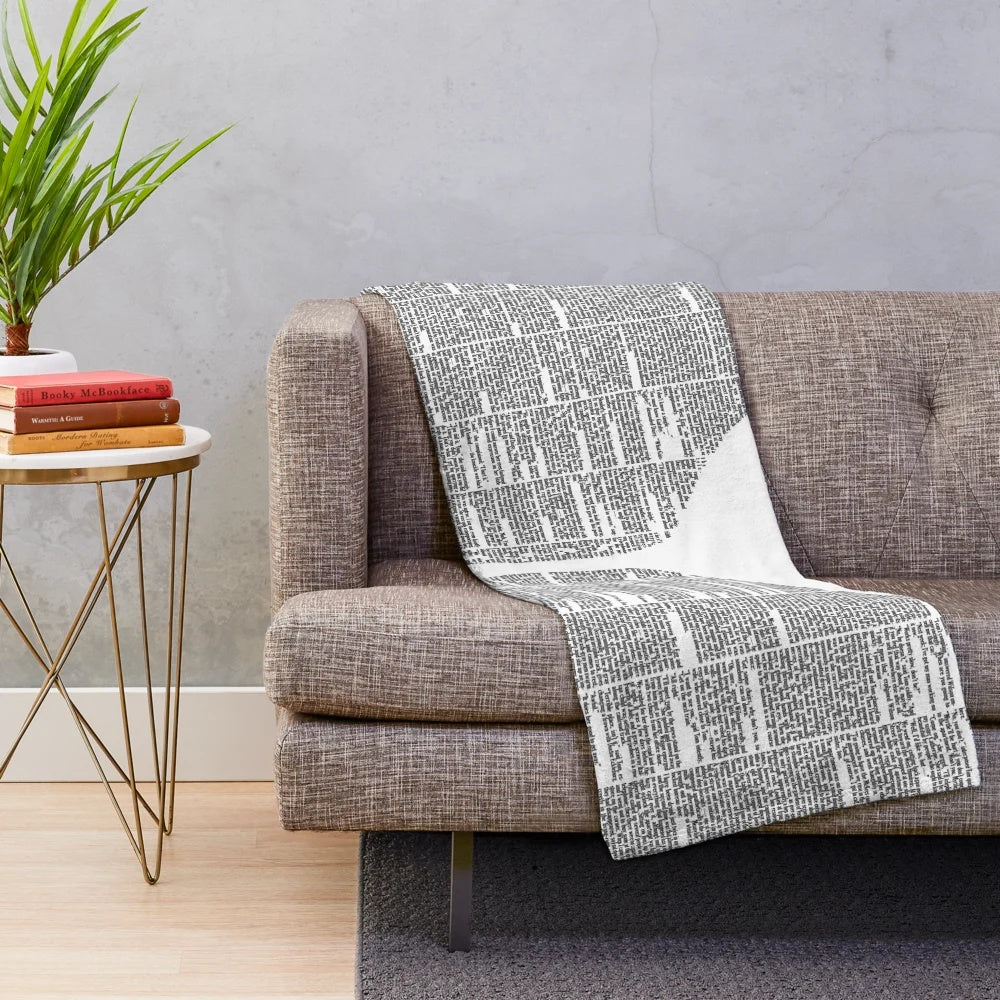 The Great Gatsby inspired plush blanket featuring a champagne-colored design