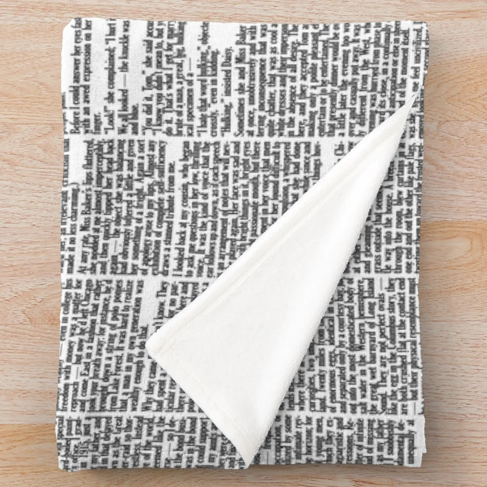 The Great Gatsby inspired plush blanket featuring a champagne-colored design