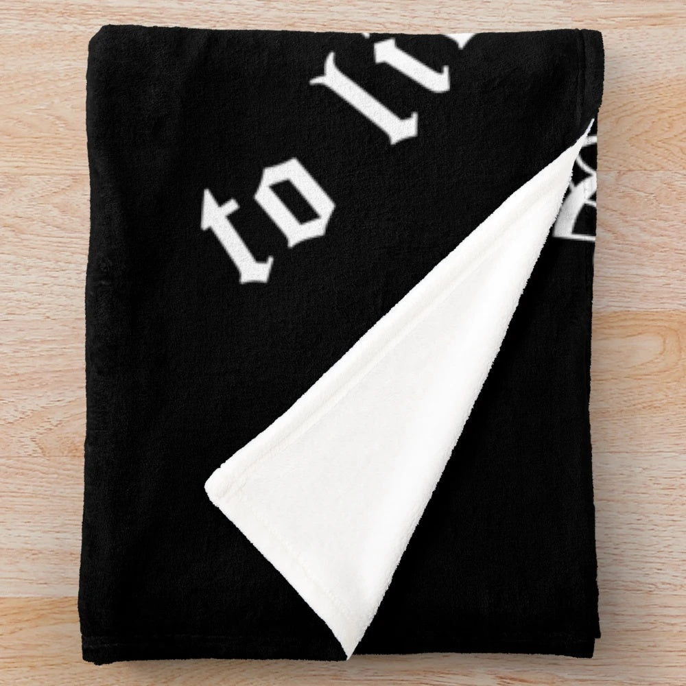 Cozy plush blanket with gothic and witch-inspired design