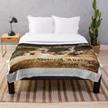 Plush blanket with impressionistic landscape inspired by the film Hanging Rock