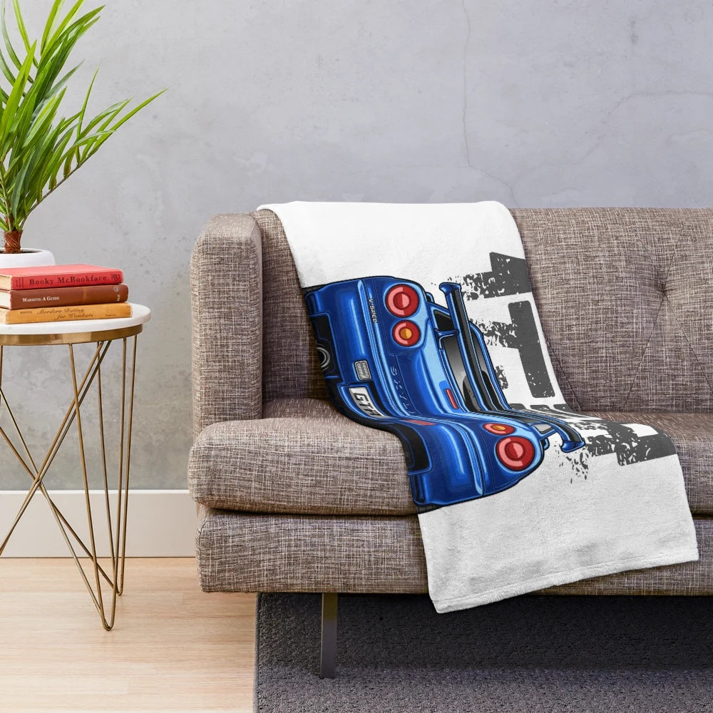 Monster Skyline GTR R34 (Paradise Blue) Plush Blanket