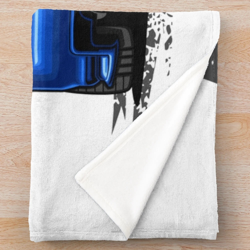 Monster Skyline GTR R34 (Paradise Blue) Plush Blanket