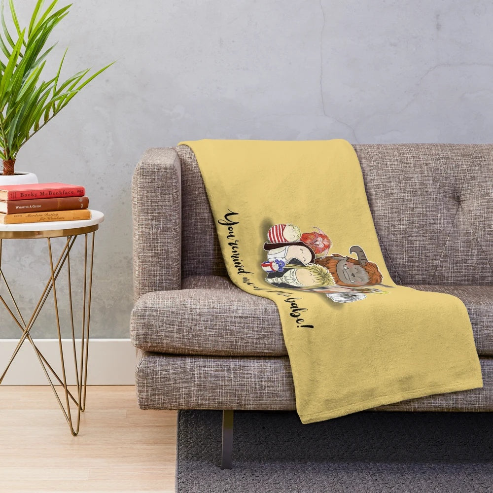 Soft plush blanket featuring characters and themes from the cult classic 80s fantasy movie Labyrinth