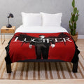 Cozy plush blanket featuring Lucifer Morningstar and Ella Lopez from the popular TV series