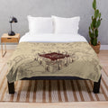 Marauder's Map Inspired Plush Blanket