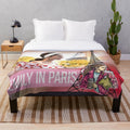 Emily in Paris-inspired plush blanket with a cozy, soft design