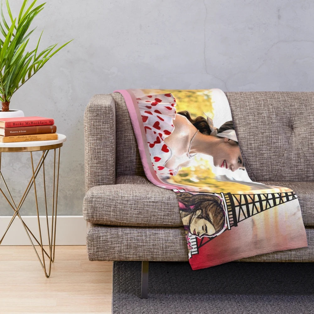 Emily in Paris-inspired plush blanket with a cozy, soft design
