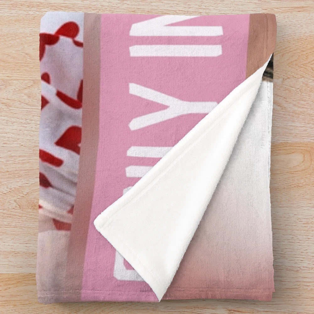 Emily in Paris-inspired plush blanket with a cozy, soft design