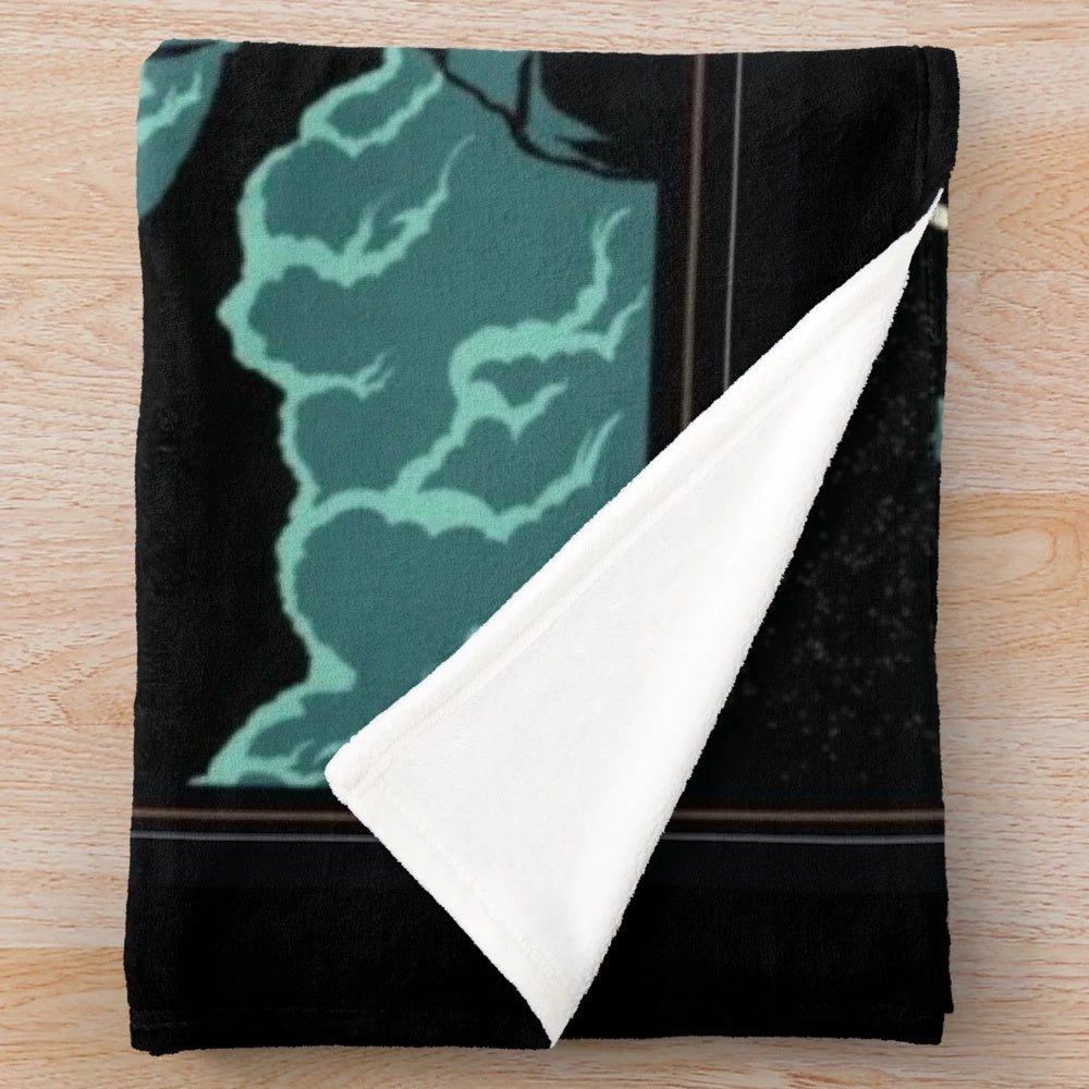 Plush blanket with rustic mountain design inspired by indie folk band The Oh Hellos