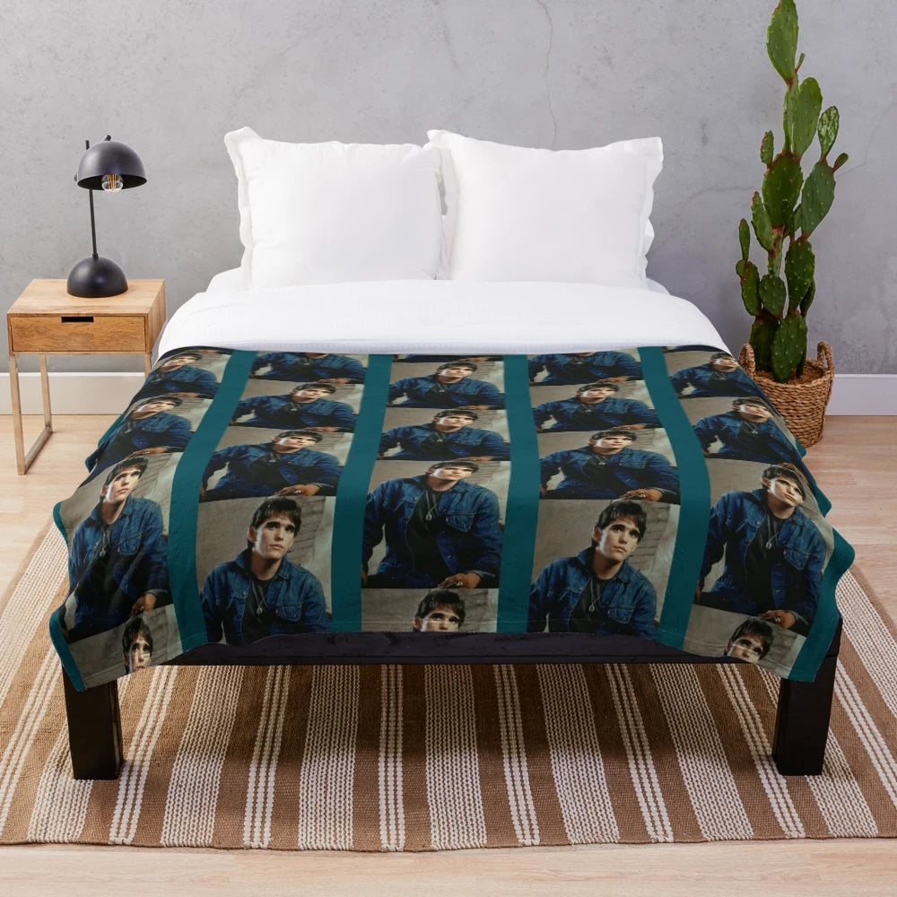 Soft, plush blanket featuring the character Dallas Winston from the classic 1980s film The Outsiders