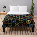 Plush blanket featuring magical glyphs from the Owl House