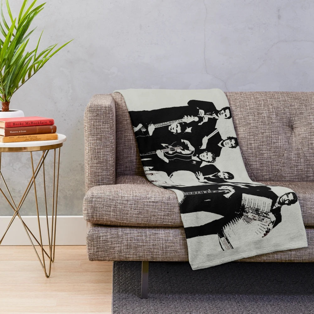 Plush blanket featuring the iconic Pogues band logo and celtic punk design