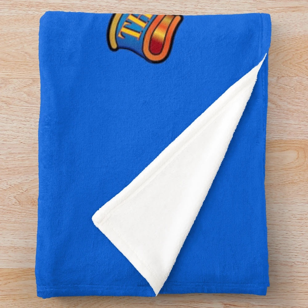 Plush blanket featuring the insignia of The Queen's Royal Hussars